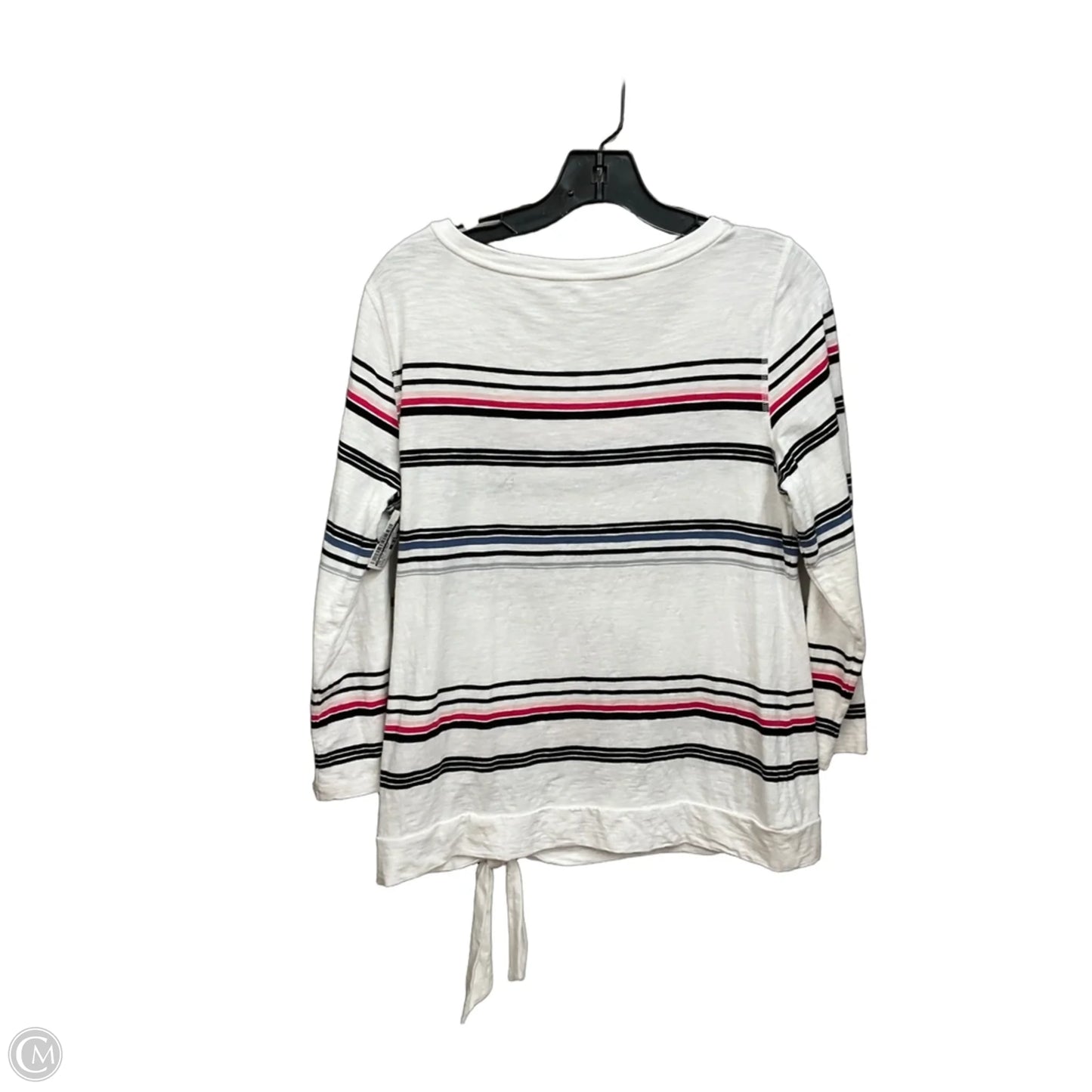 Top 3/4 Sleeve By Talbots In Striped Pattern, Size: M
