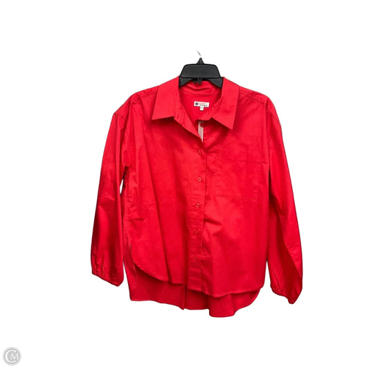 Blouse Long Sleeve By Sundry In Red, Size: S