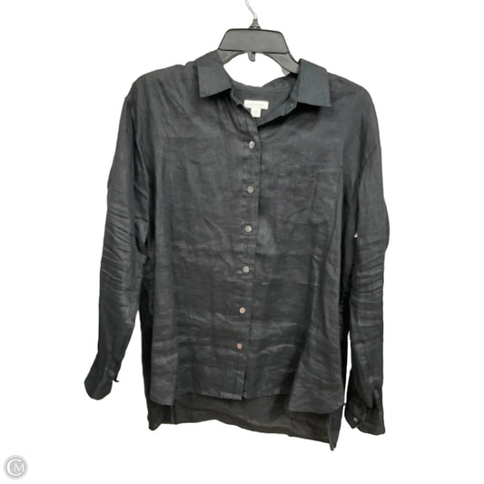 Blouse Long Sleeve By J. Jill In Black, Size: S
