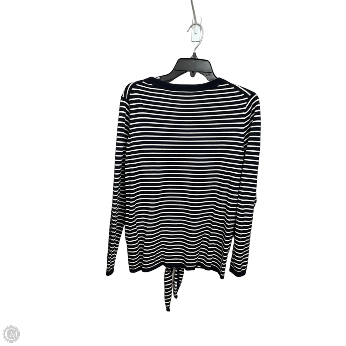 Top Long Sleeve By Talbots In Striped Pattern, Size: M