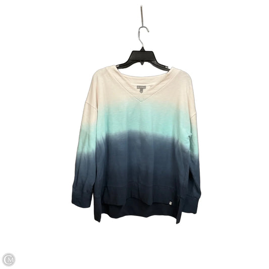 Top Long Sleeve By Talbots In Ombre Print, Size: Lp