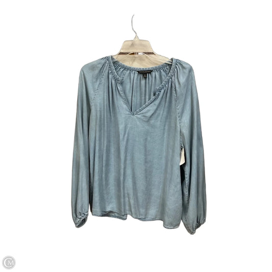 Top Long Sleeve By Banana Republic In Blue, Size: M