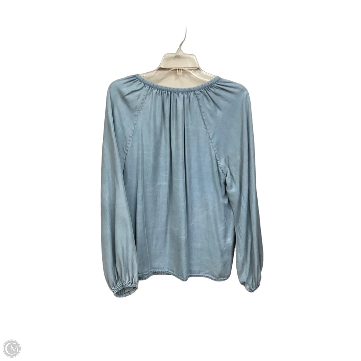 Top Long Sleeve By Banana Republic In Blue, Size: M
