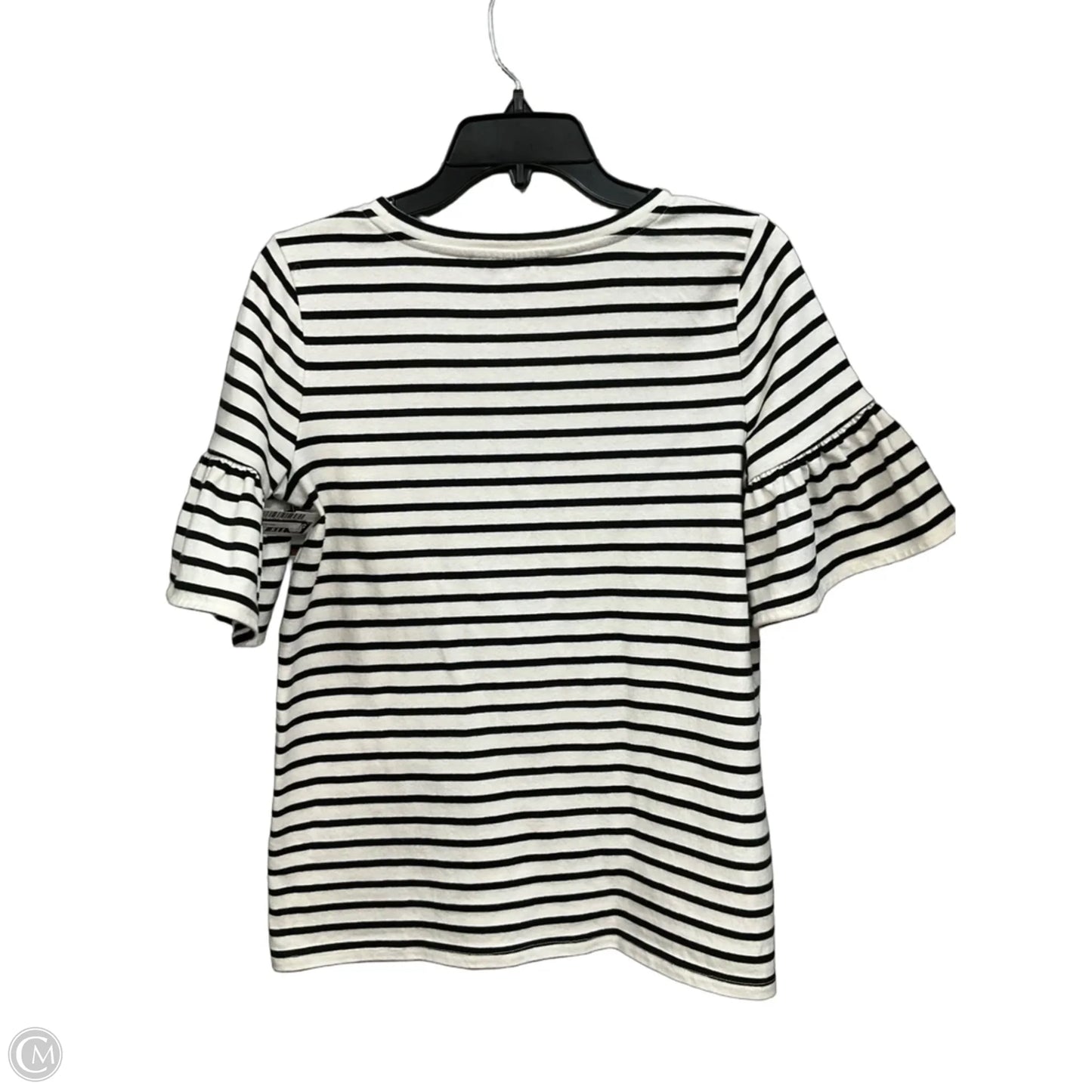 Top Short Sleeve By Loft In Striped Pattern, Size: S