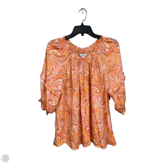 Top 3/4 Sleeve By Nanette By Nanette Lepore In Floral Print, Size: L