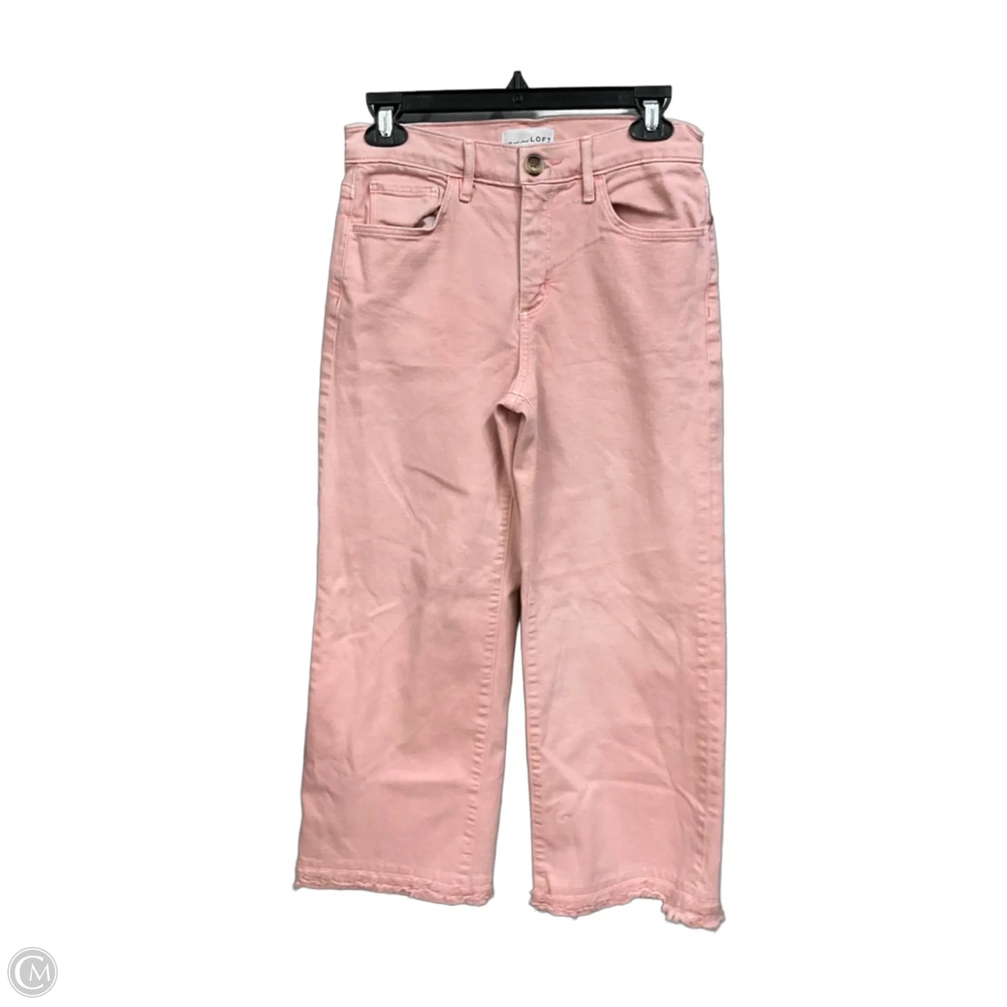 Jeans Wide Leg By Loft In Pink, Size: 0