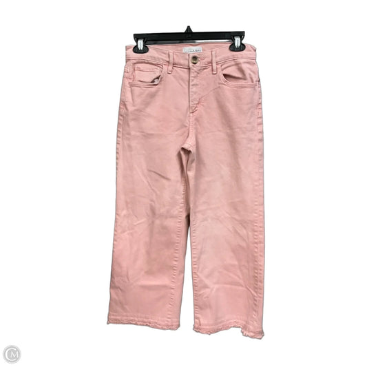 Jeans Wide Leg By Loft In Pink, Size: 0