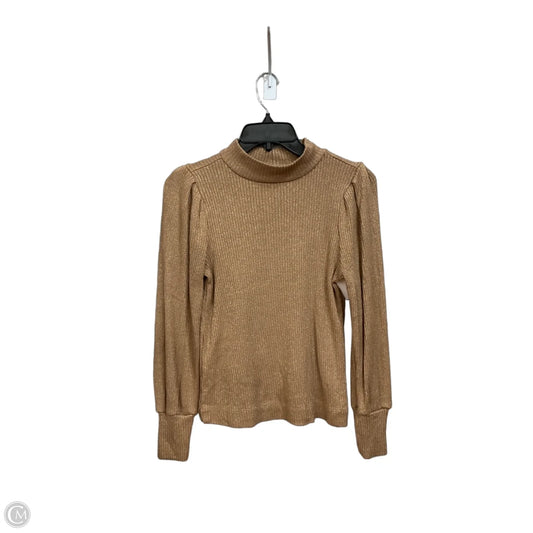 Top Long Sleeve By Loft In Tan, Size: S
