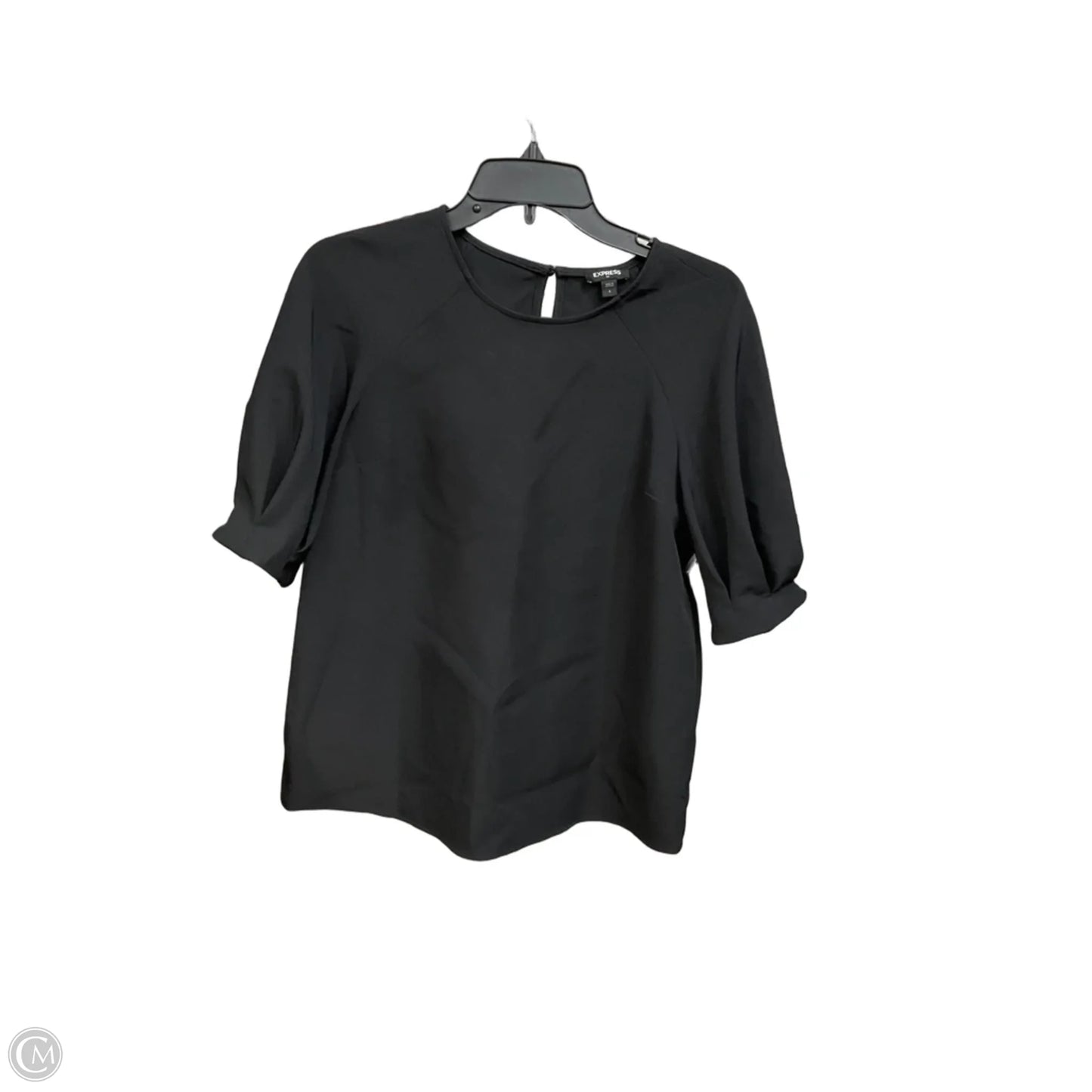 Top Short Sleeve By Express In Black, Size: S