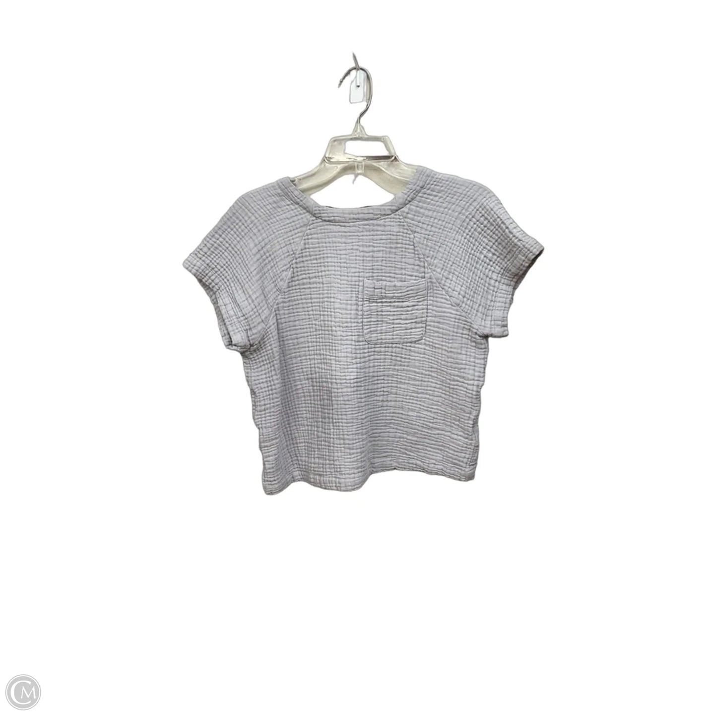 Top Short Sleeve By Madewell In Grey, Size: S