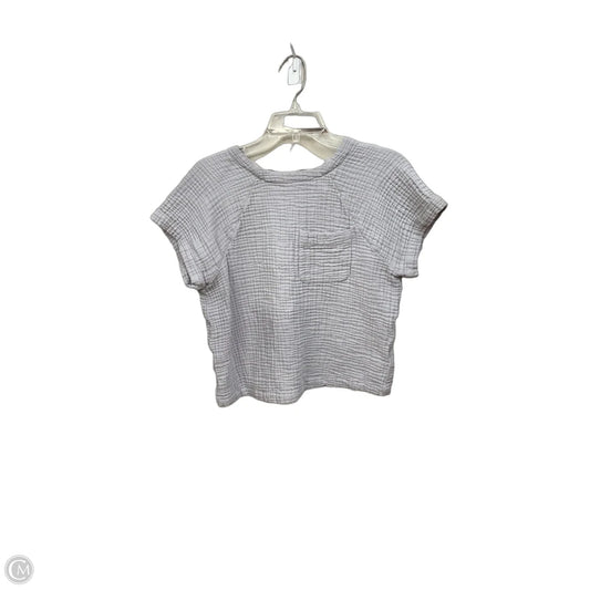 Top Short Sleeve By Madewell In Grey, Size: S