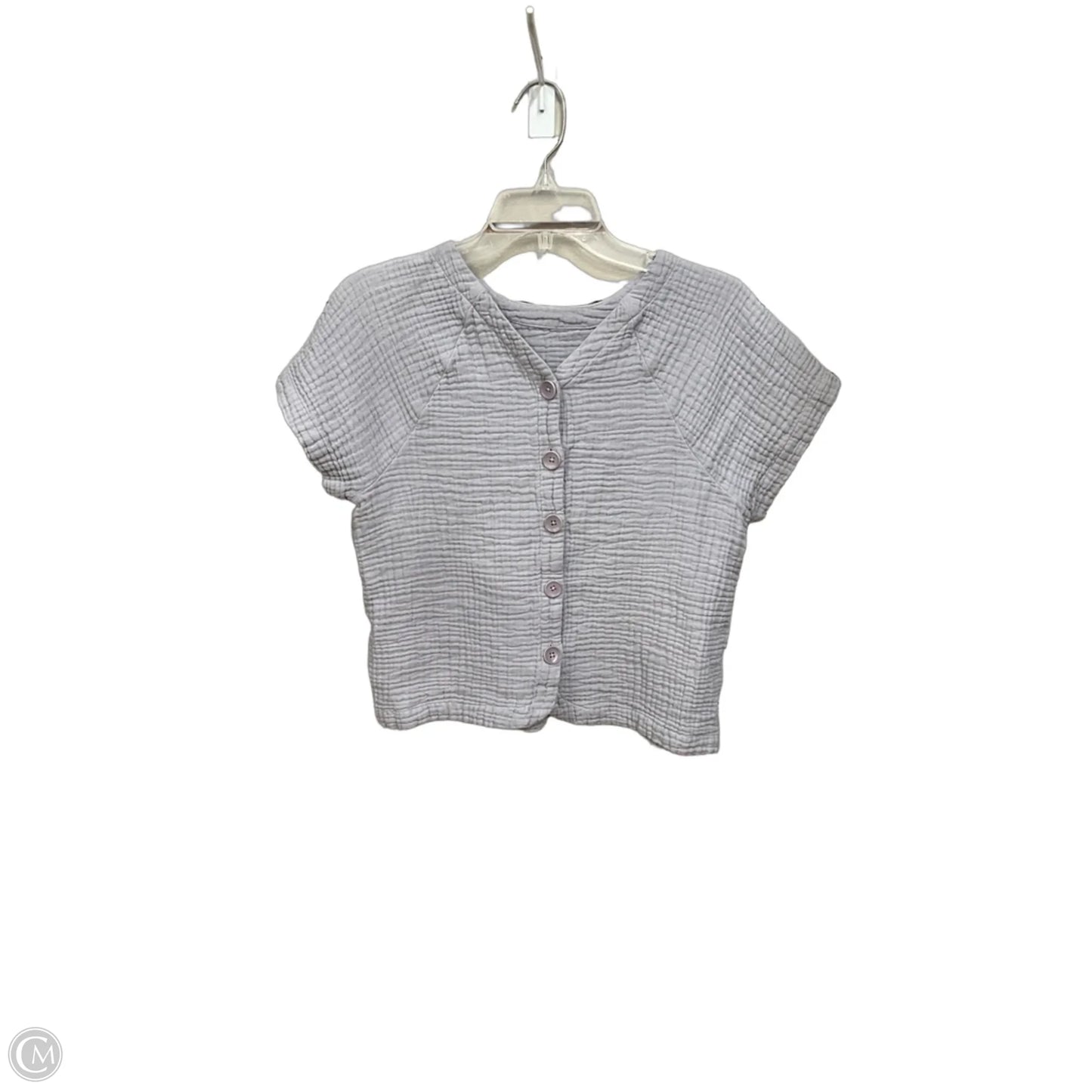 Top Short Sleeve By Madewell In Grey, Size: S