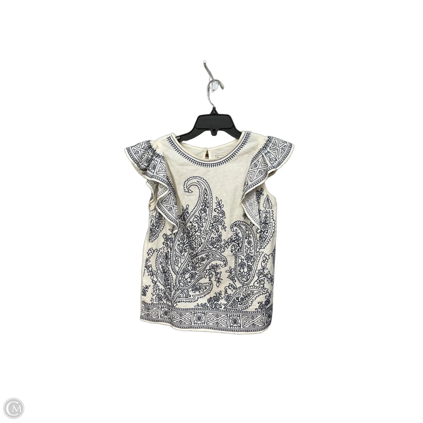 Top Sleeveless By Abercrombie And Fitch In Blue & Cream, Size: S