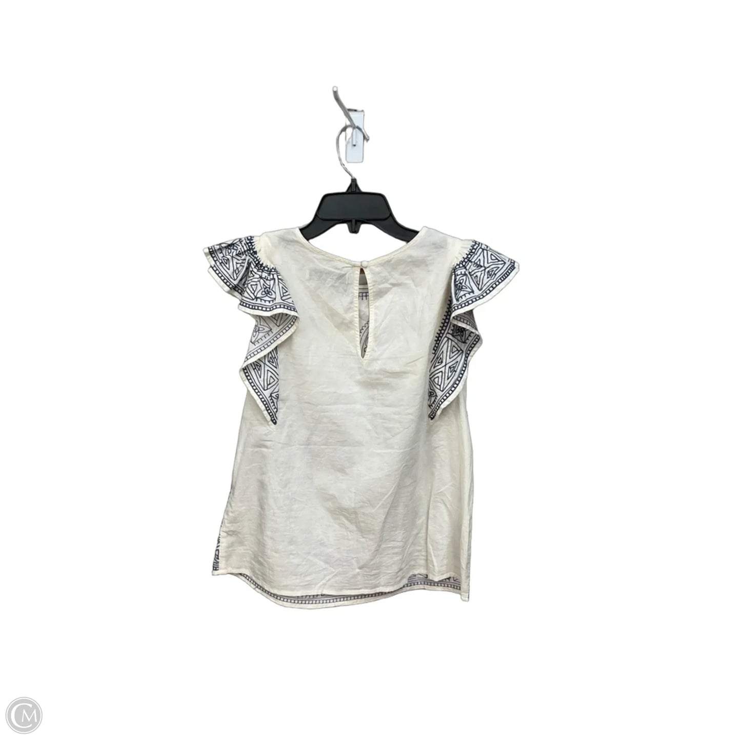 Top Sleeveless By Abercrombie And Fitch In Blue & Cream, Size: S