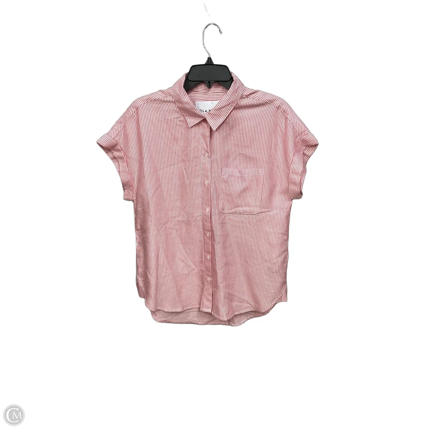 Top Short Sleeve By Lola River In Striped Pattern, Size: S