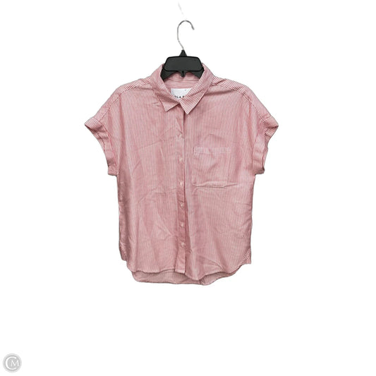 Top Short Sleeve By Lola River In Striped Pattern, Size: S