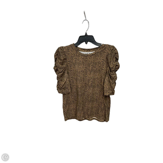 Top Short Sleeve By Loft In Animal Print, Size: M