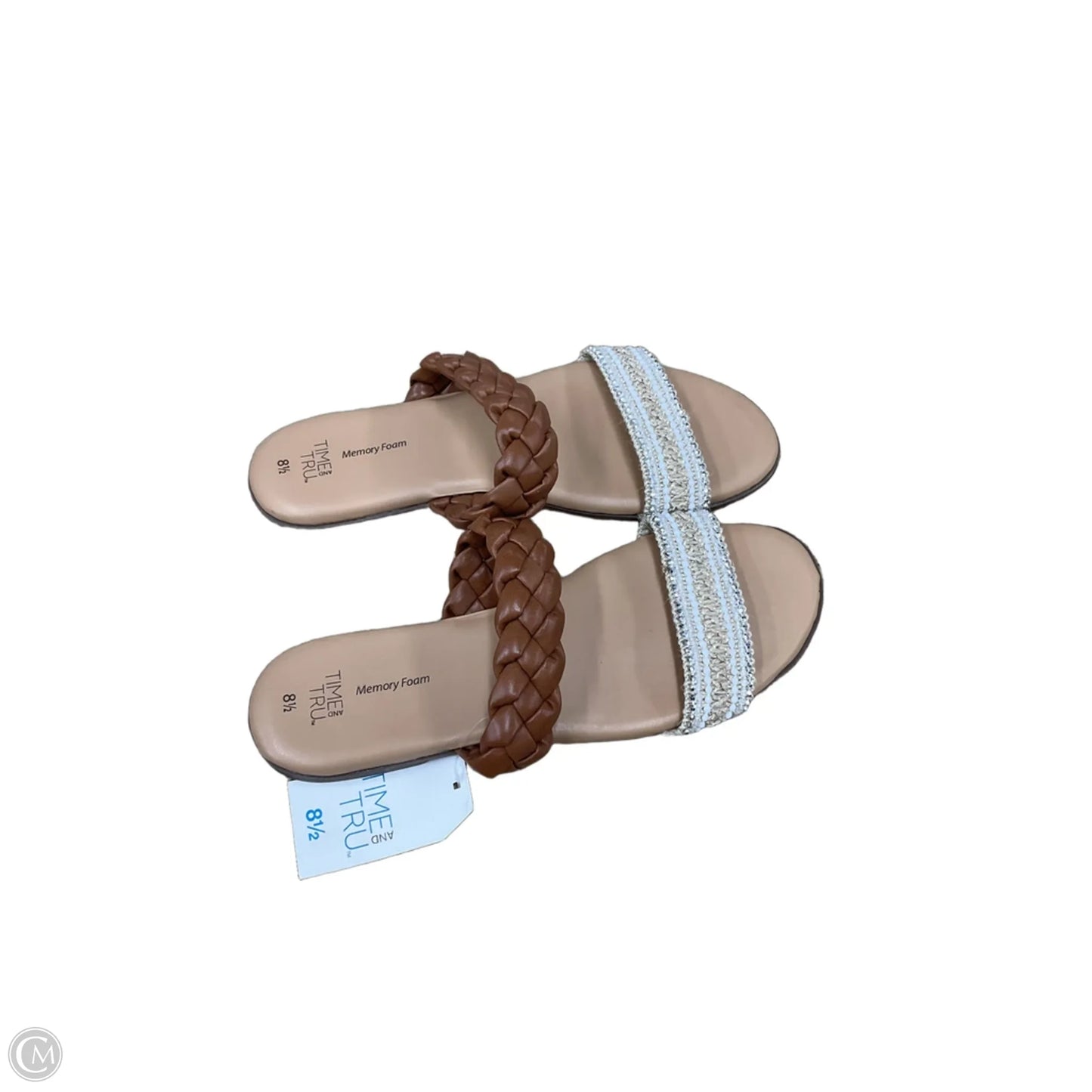 Sandals Flats By Time And Tru In Tan, Size: 8.5