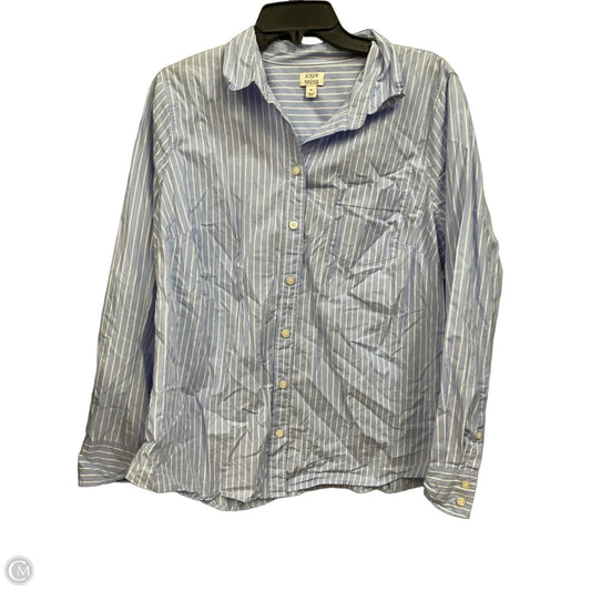 Blouse Long Sleeve By J. Crew In Striped Pattern, Size: Xl