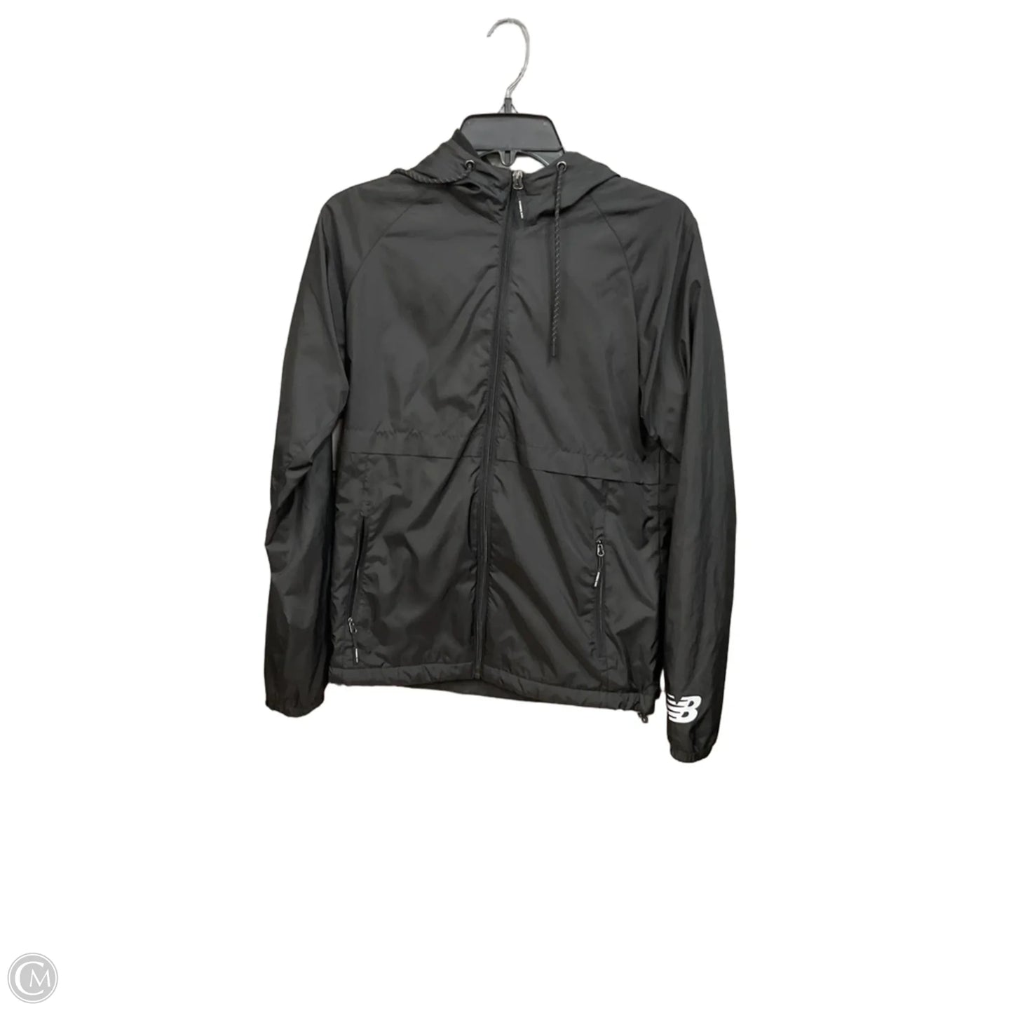 Jacket Windbreaker By New Balance In Black, Size: S