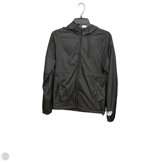 Jacket Windbreaker By New Balance In Black, Size: S