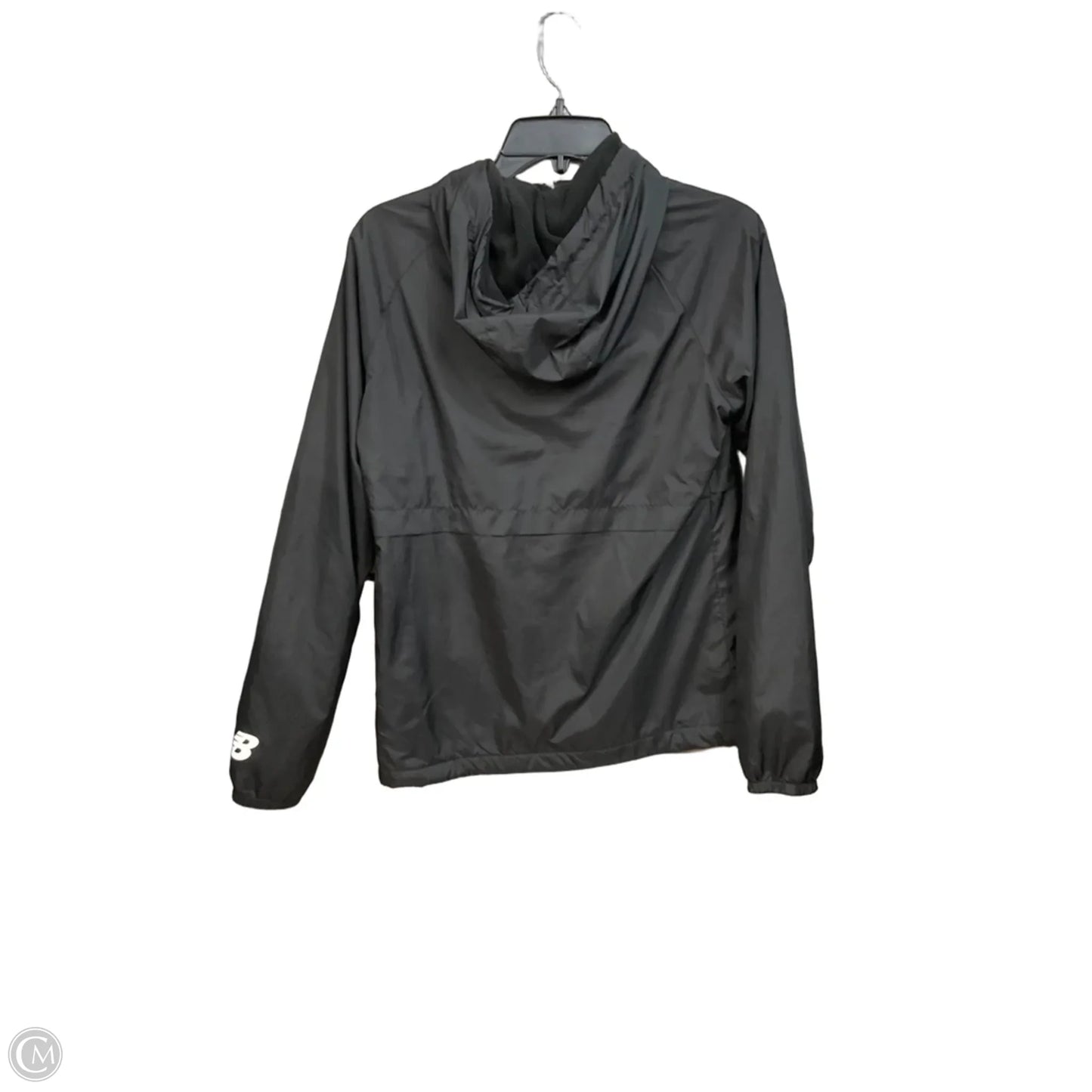 Jacket Windbreaker By New Balance In Black, Size: S
