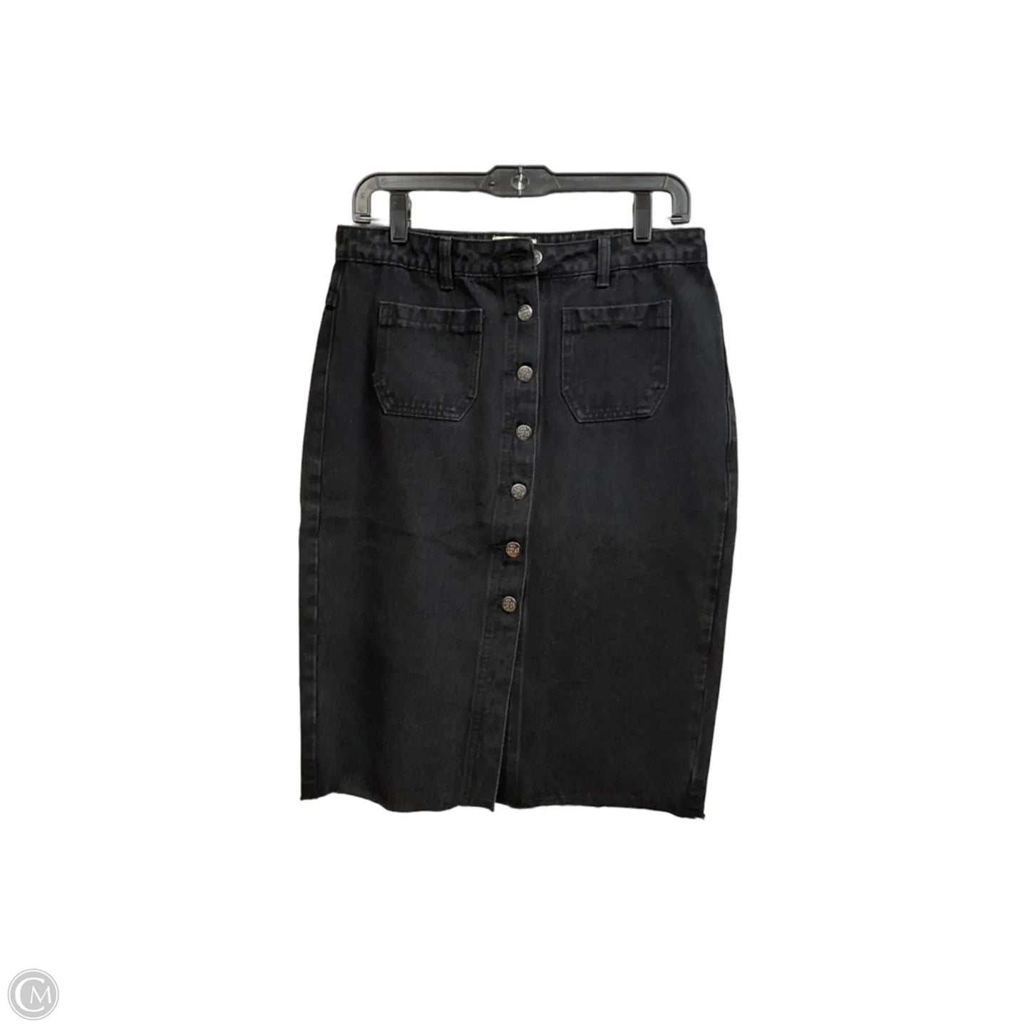Skirt Midi By Marine Layer In Black Denim, Size: 6