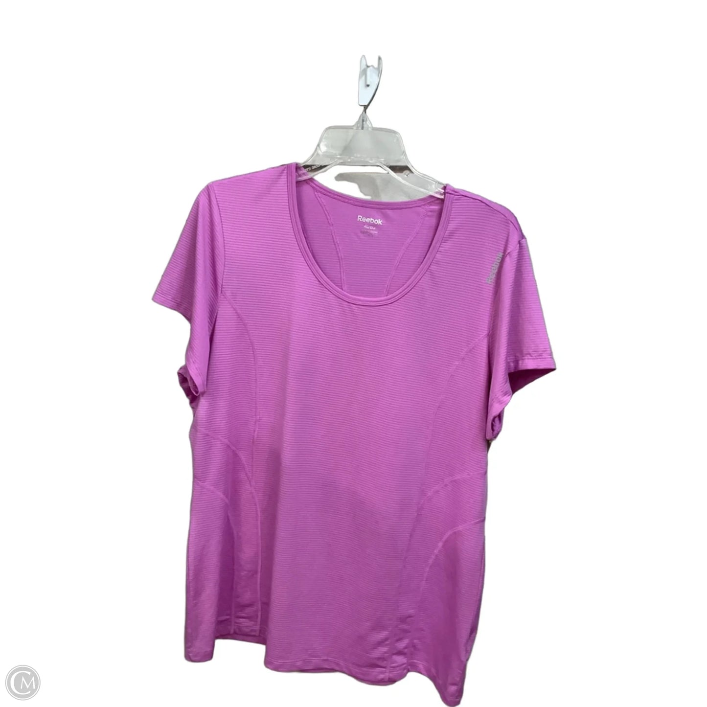 Athletic Top Short Sleeve By Reebok In Purple, Size: Xl