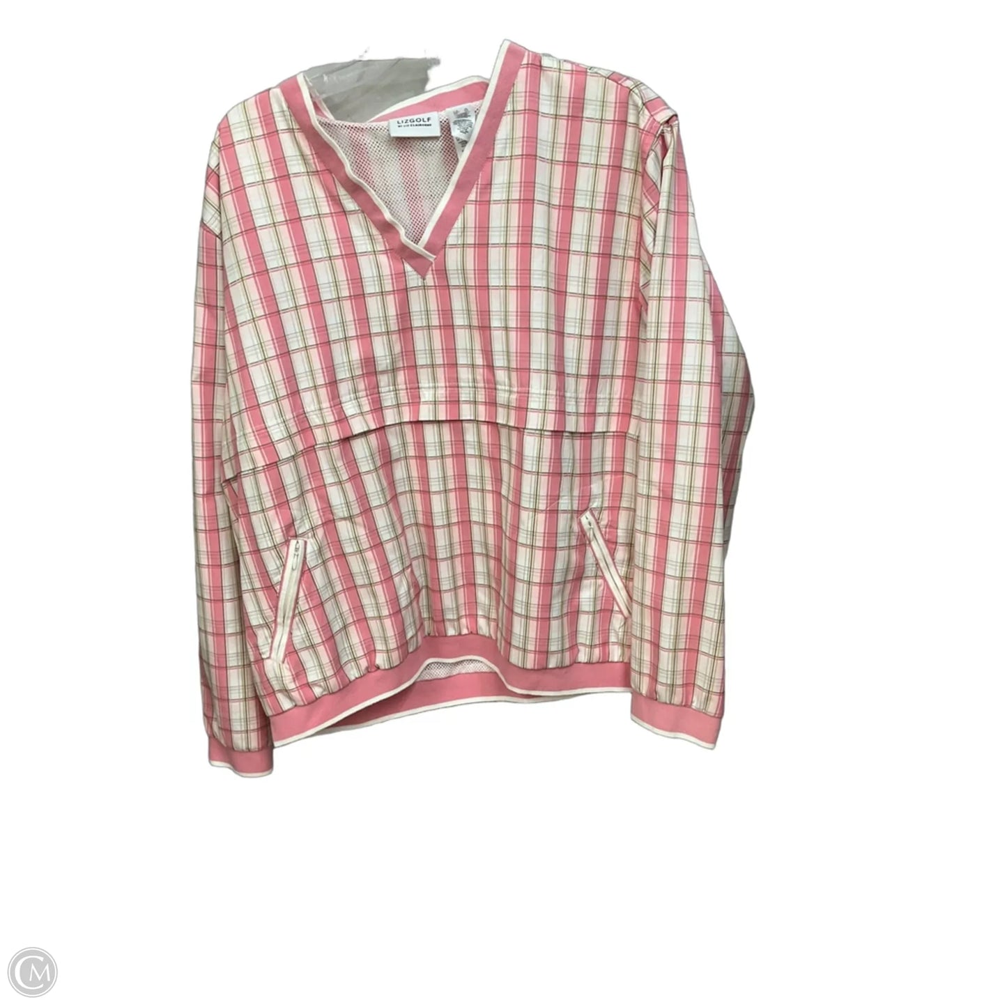Athletic Jacket By Liz Golf In Plaid Pattern, Size: Xl