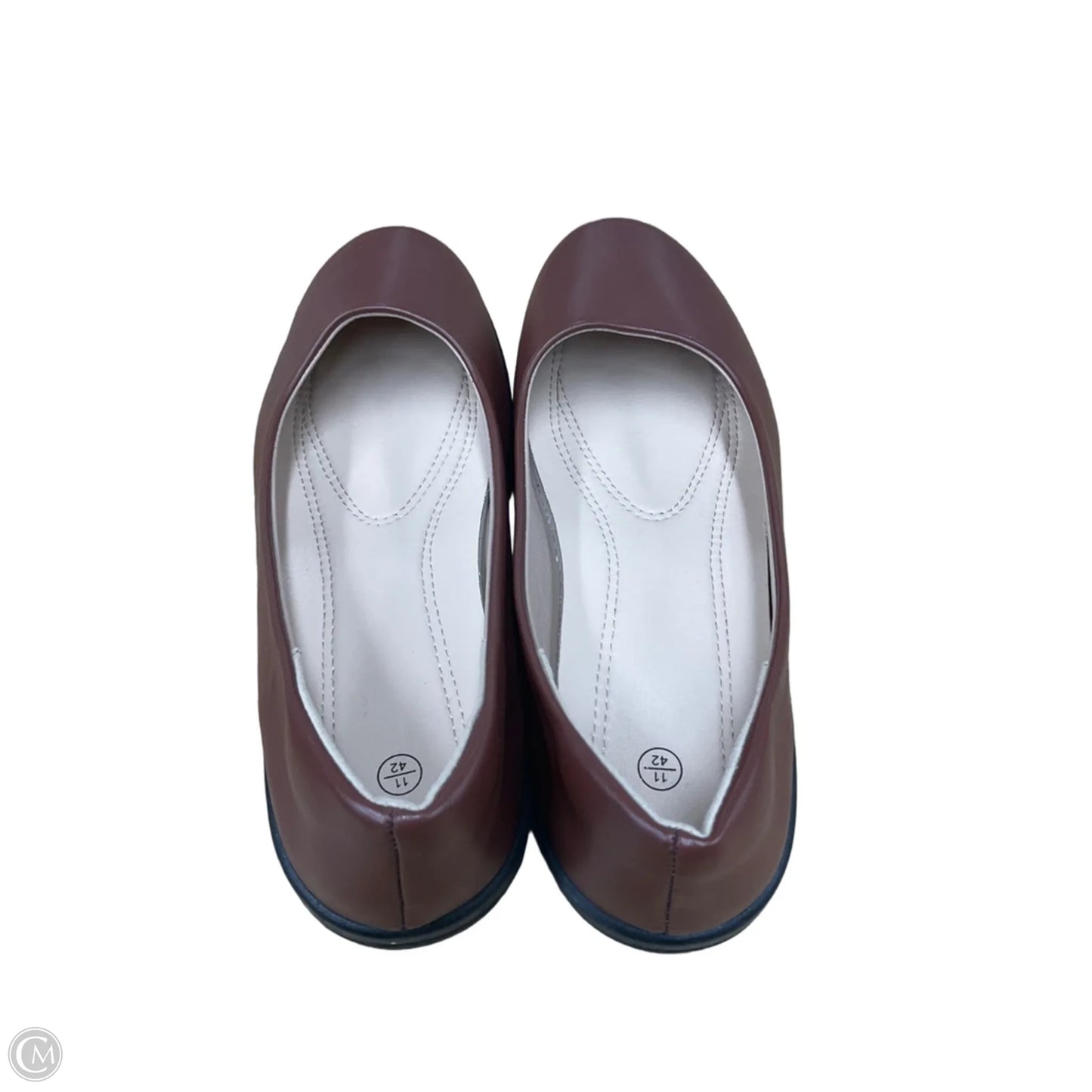 Shoes Flats By Clothes Mentor In Brown, Size: 11