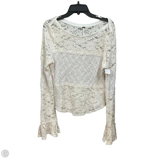 Top Long Sleeve By Free People In Cream, Size: Xl