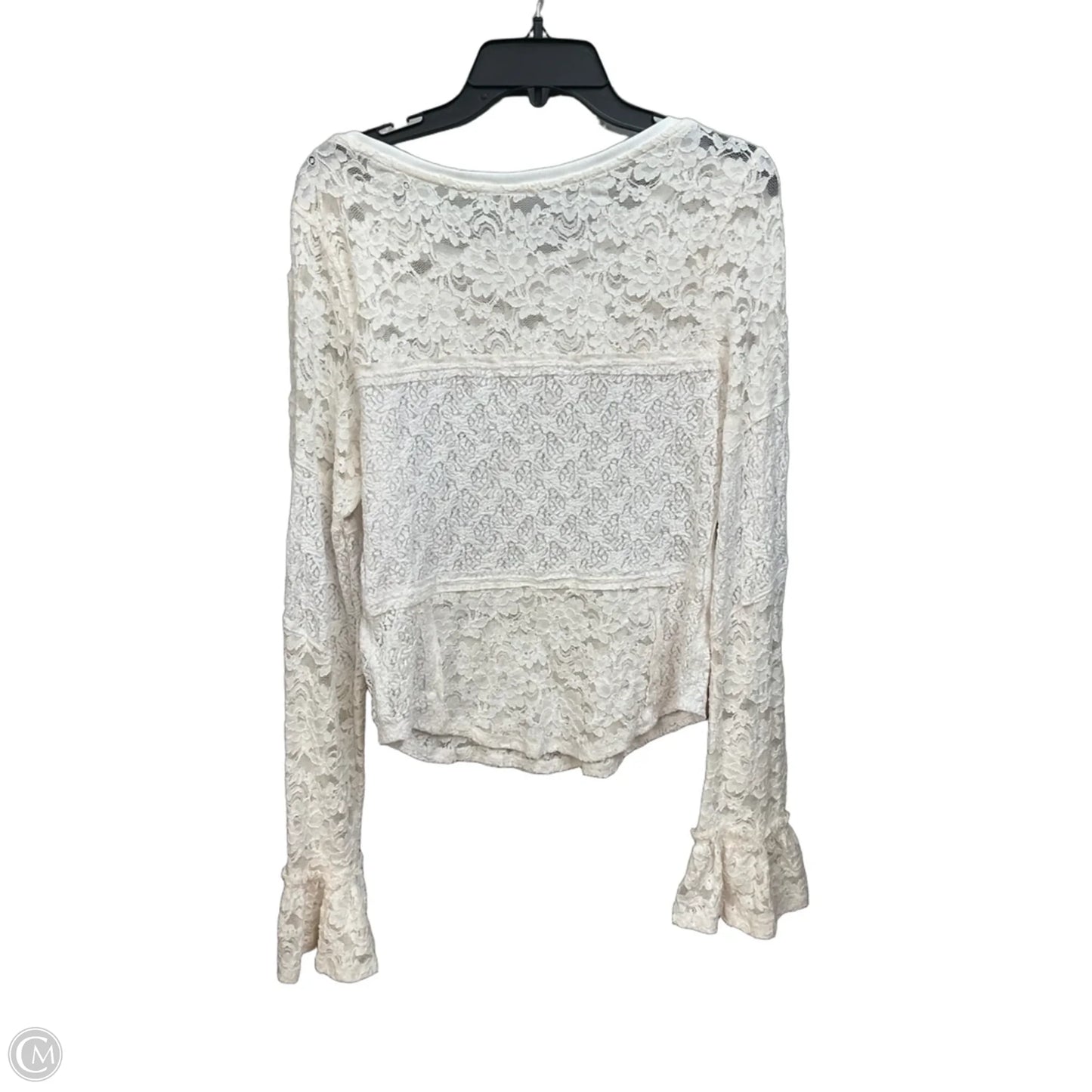 Top Long Sleeve By Free People In Cream, Size: Xl
