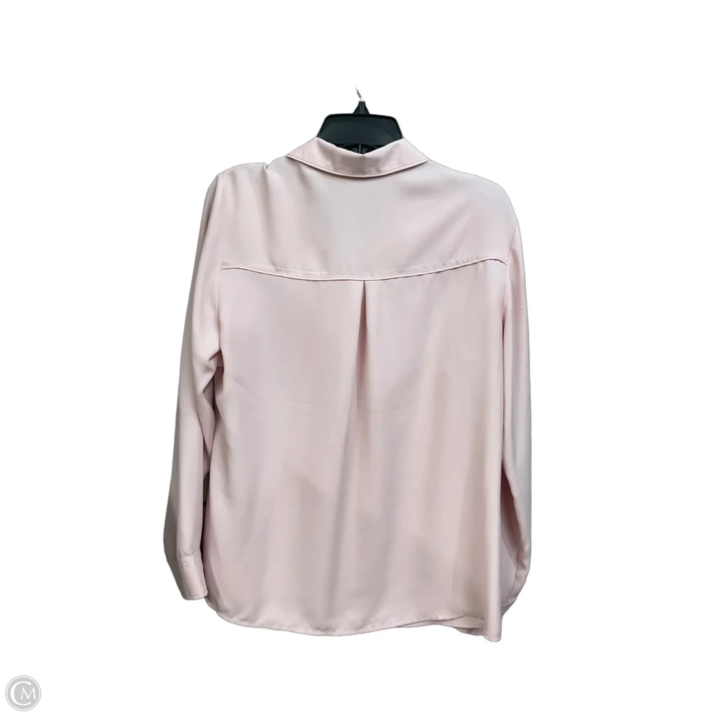 Blouse Long Sleeve By Express In Pink, Size: L