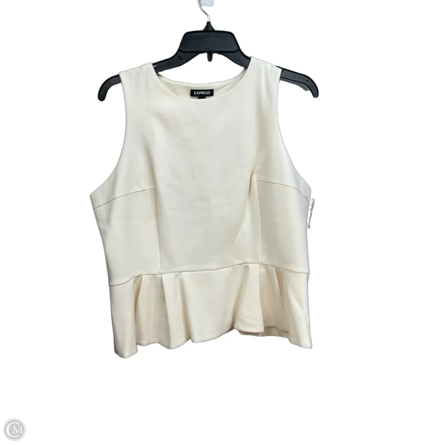 Top Sleeveless By Express In Cream, Size: L