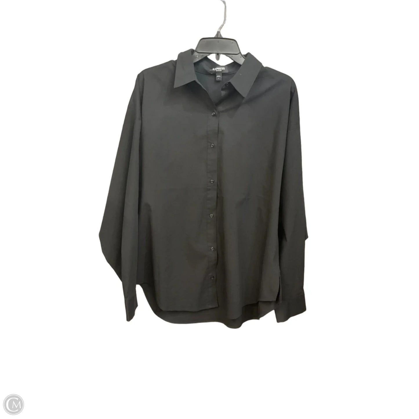 Blouse Long Sleeve By Express In Black, Size: L