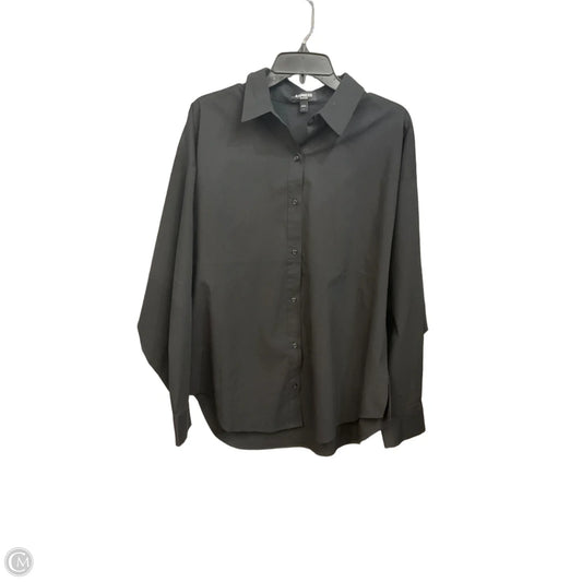 Blouse Long Sleeve By Express In Black, Size: L