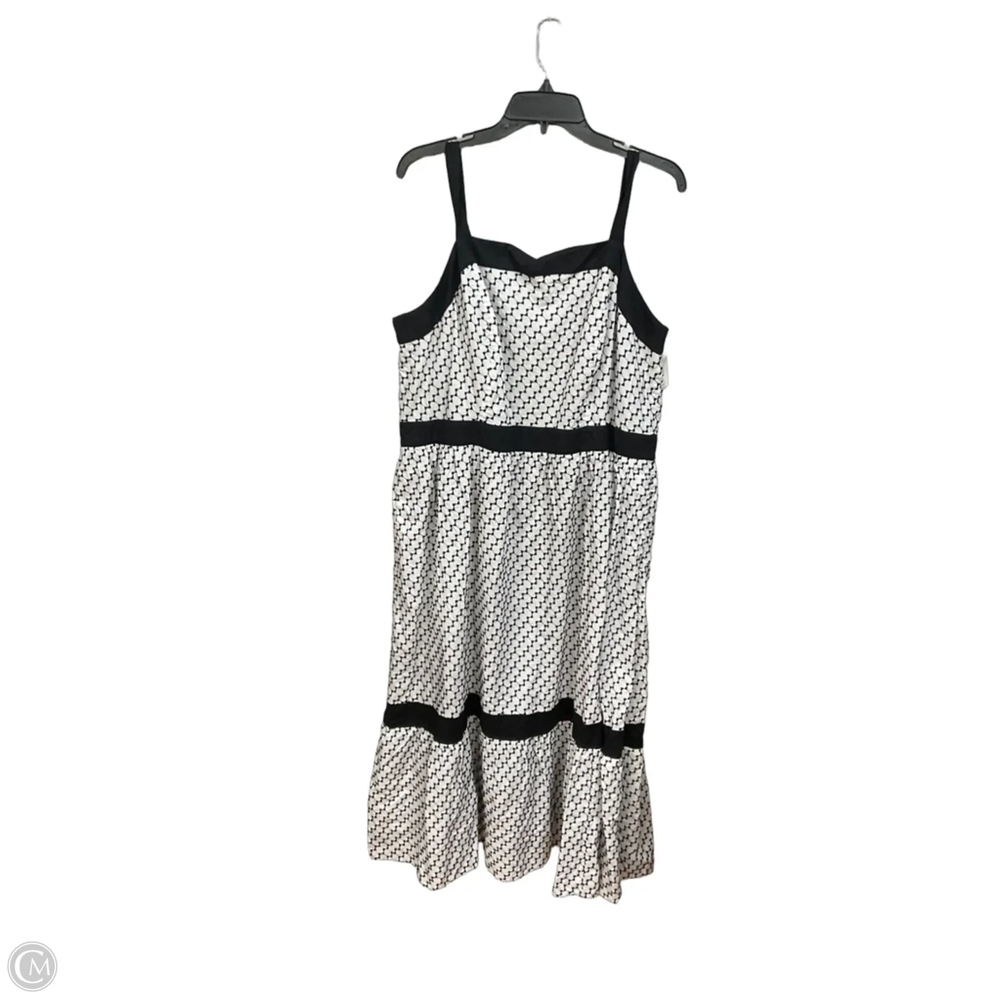 Dress Casual Midi By Lane Bryant In Black & White, Size: 2x