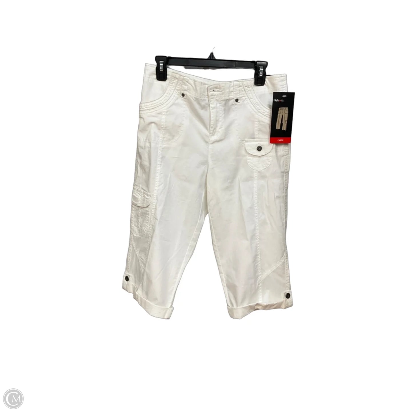 Capris By Style And Company In White, Size: 6