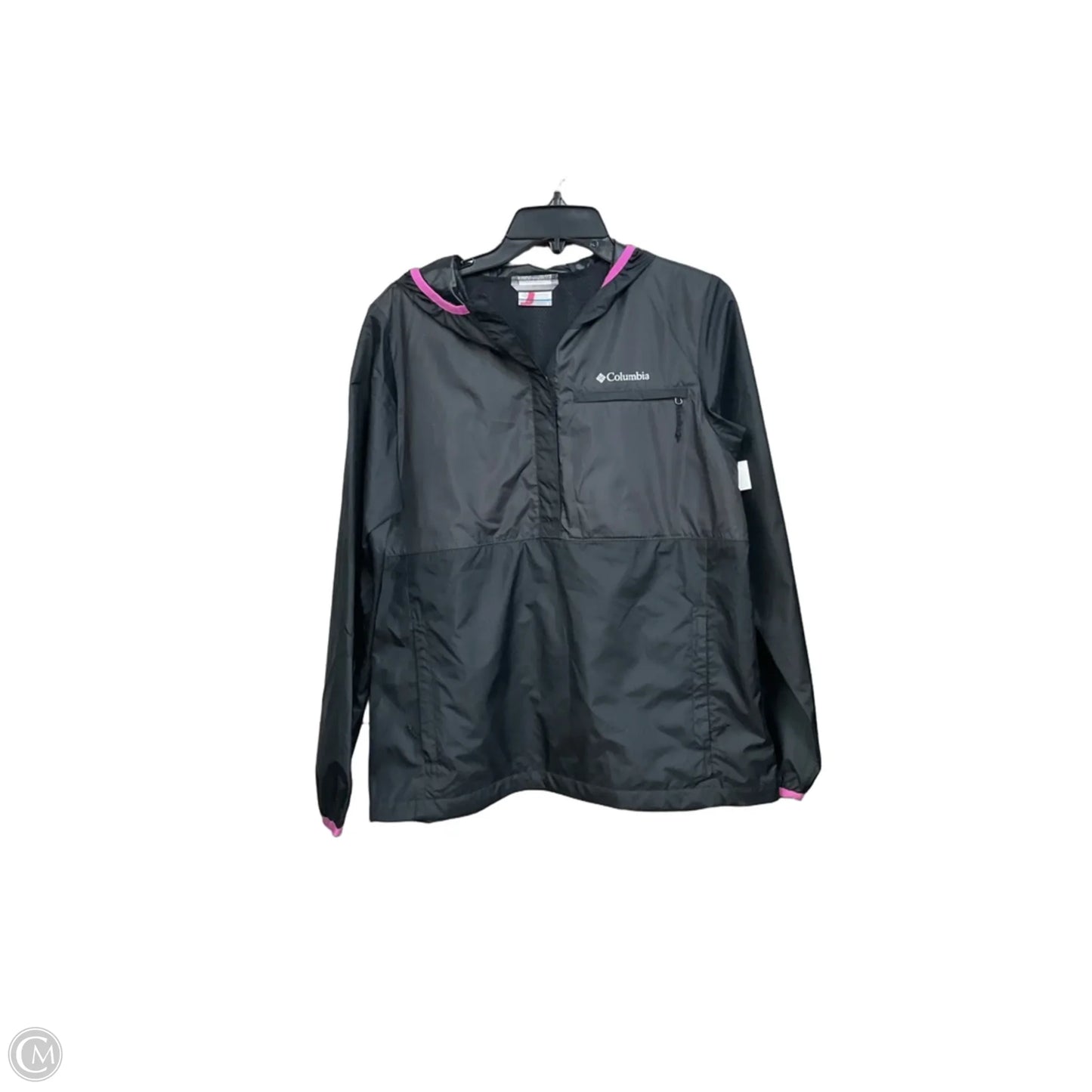 Jacket Windbreaker By Columbia In Black & Purple, Size: M