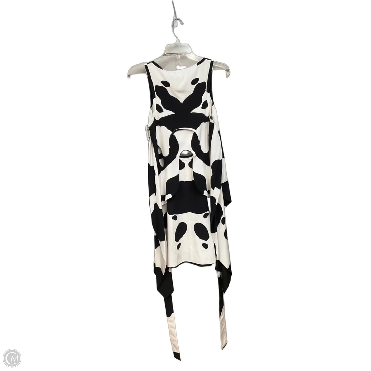 Dress Luxury Designer By Burberry In Black & White, Size: S