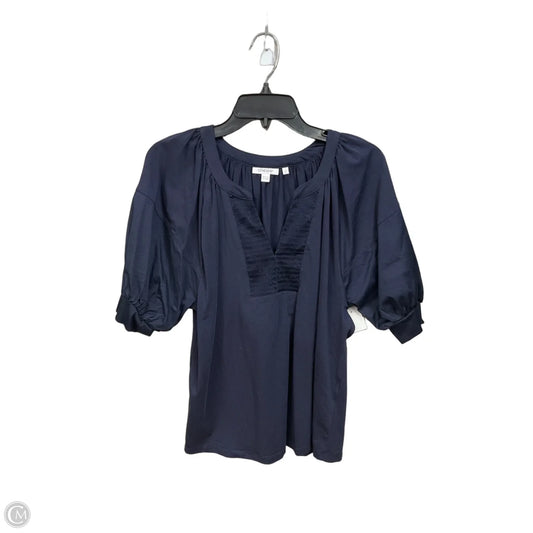 Top Short Sleeve By Chicos In Navy, Size: M