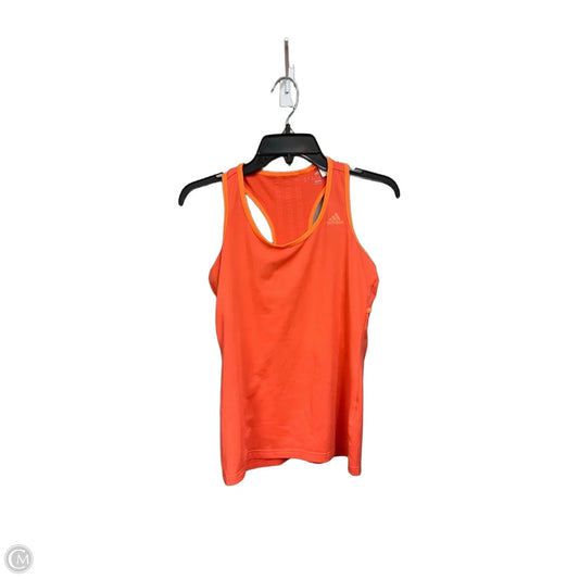 Athletic Tank Top By Adidas In Orange, Size: S