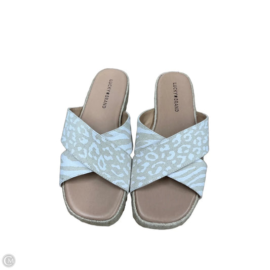 Sandals Flats By Lucky Brand In Animal Print, Size: 9