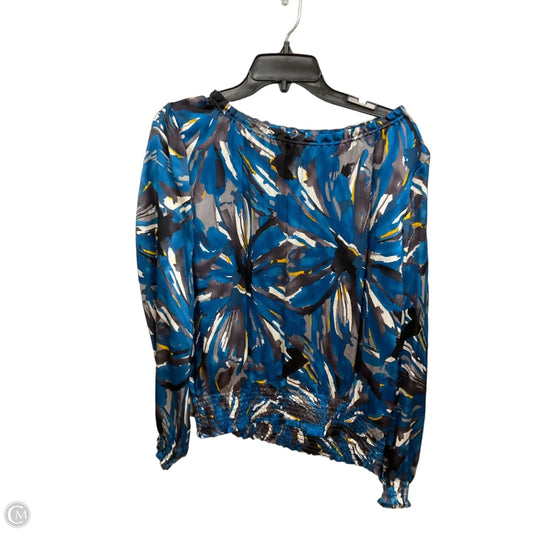 Blouse Long Sleeve By Alfani In Multi-colored, Size: M