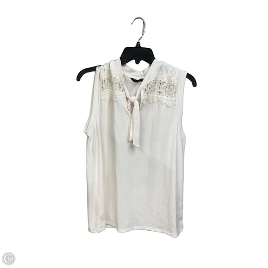 Top Sleeveless By Banana Republic In Cream, Size: L