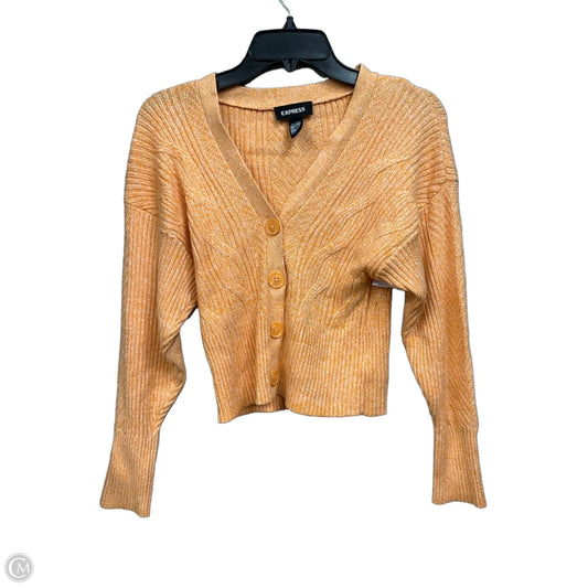 Cardigan By Express In Orange, Size: 2