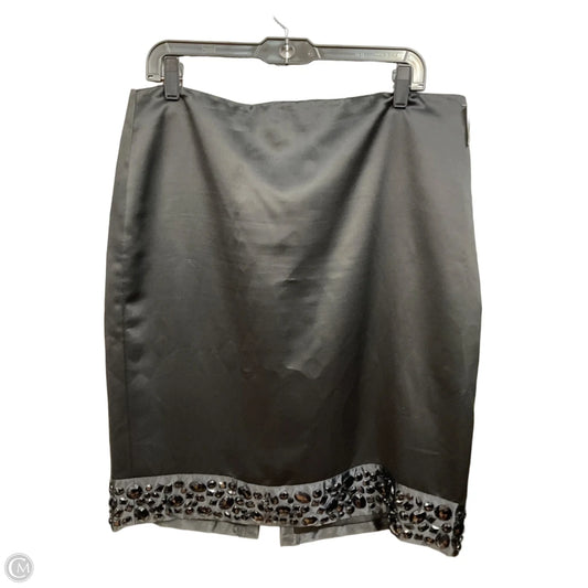Skirt Midi By White House Black Market In Black, Size: 14