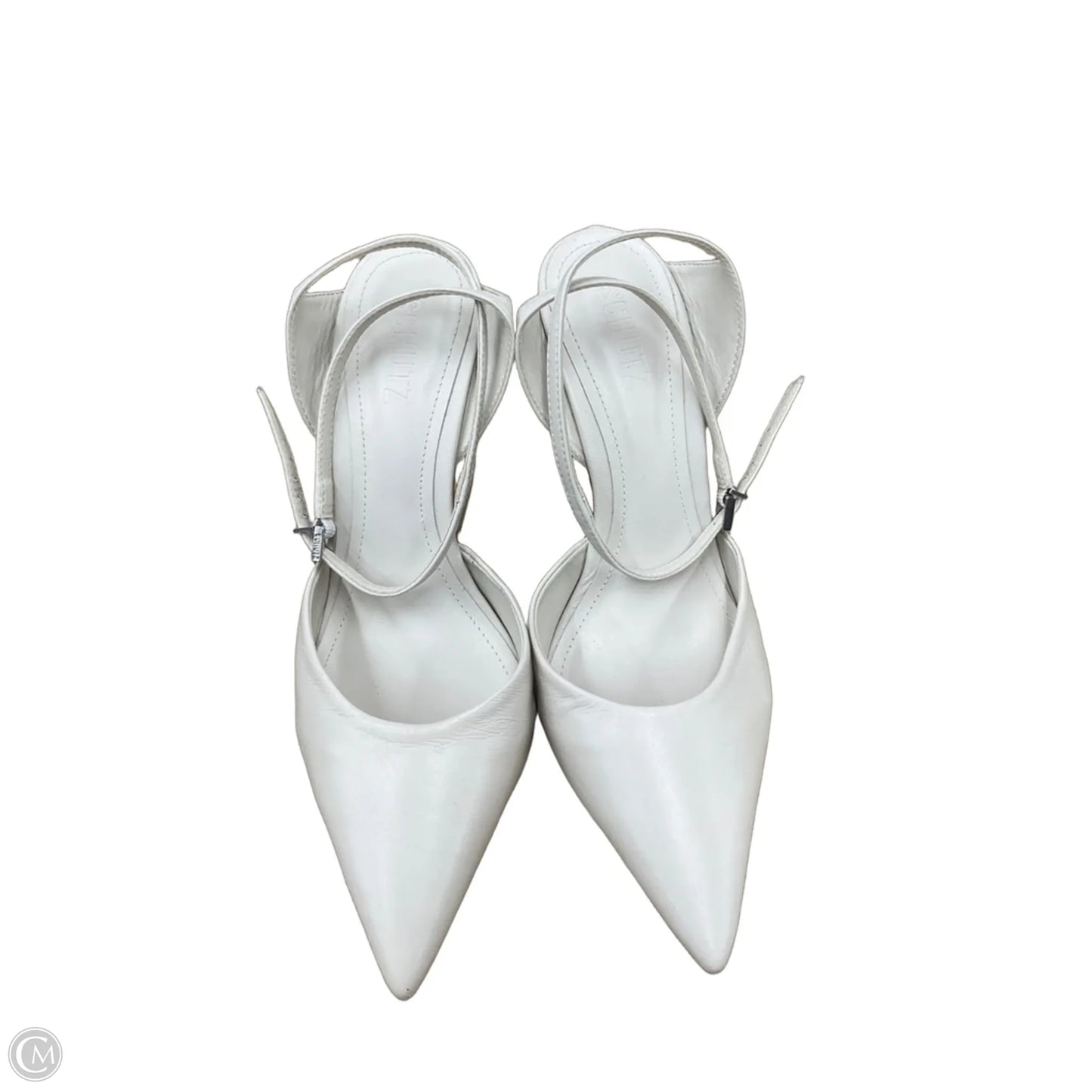Shoes Heels Wedge By Schutz In Cream & Silver, Size: 8.5