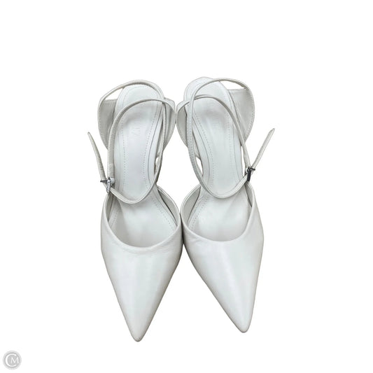 Shoes Heels Wedge By Schutz In Cream & Silver, Size: 8.5