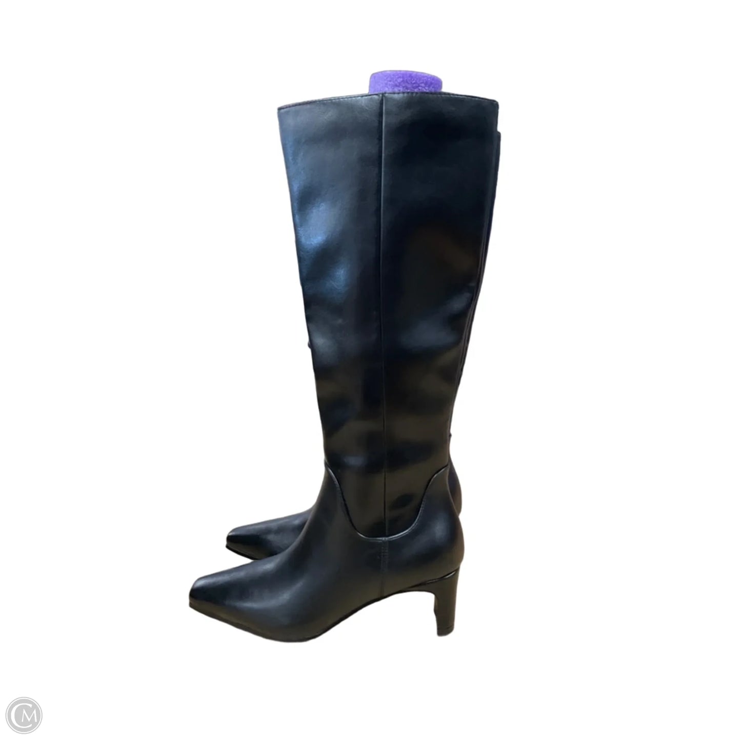 Boots Knee Heels By Cmf In Black, Size: 6